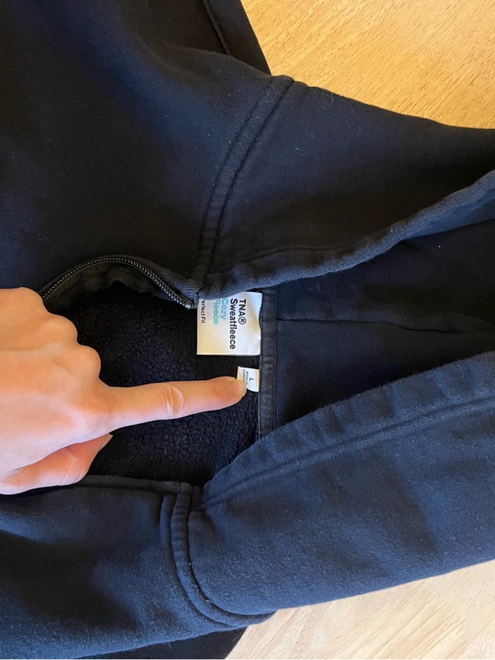 TNA Sweatfleece Cozy Fleece Perfect Fit Zip-Up Hoodie - Picture 8 of 8